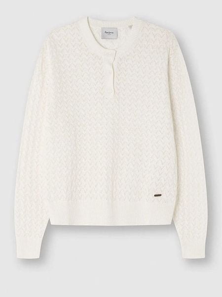 Pepe Jeans Kardigan w kolorze białym rozmiar: M. Białe kardigany damskie Pepe Jeans, m, bez wzorów, z bawełny. Za 149.66 zł.