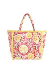BLE Torebka w kolorze czerwono-żółtym - 35 x 30 x 20 cm rozmiar: onesize. Czerwone torebki klasyczne damskie BLE, bez wzorów, z materiału, bez dodatków. Za 76.22 zł.