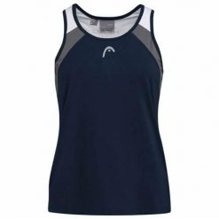 Koszulka bez rękawów damska CLUB 22 Tank Top. Niebieskie bluzki sportowe damskie HEAD, s, z poliesteru, bez kołnierzyka, bez ramiączek. W wyprzedaży za 101.50 zł.