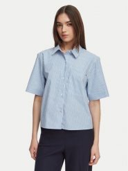 Tommy Hilfiger Koszula WW0WW48899 Niebieski jasny Relaxed Fit. Niebieskie koszule damskie Tommy Hilfiger, xs, bez wzorów, z bawełny, bez kołnierzyka, bez ramiączek. Za 369.99 zł.