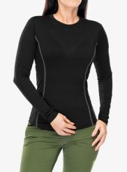 Bluza termoaktywna damska Sensor Merino Active Tee L/S. Czarne bluzy bez kaptura damskie Sensor, l, z materiału. Za 329.99 zł.