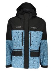 Adidas Kurtka funkcyjna w kolorze czarno-błękitnym rozmiar: M. Czarne kurtki outdoor męskie Adidas, m, bez wzorów, z gore-texu, bez kaptura. Za 421.67 zł.