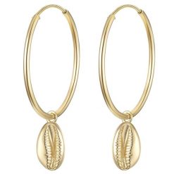 Glanzstücke München Kolczyki Muszla z Srebro wysokiej próby w Żółte złoto Kolczyki koła 1 ct Damski. Żółte kolczyki damskie Glanzstücke München, pozłacane. Za 279.99 zł.