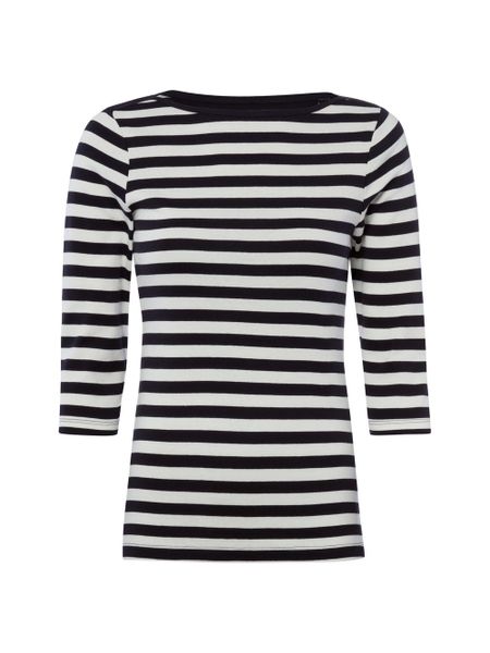 Brookshire Koszulka Kobiety Bawełna (100%) niebieski|biały, S. Białe t-shirty damskie brookshire, s, bez wzorów, z bawełny, bez kołnierzyka. Za 99.95 zł.