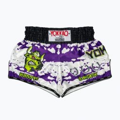 Spodenki treningowe męskie YOKKAO Angry Bull Muay Thai. Białe szorty męskie YOKKAO, z materiału, bez kołnierzyka. Za 289.99 zł.