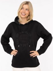 Zwillingsherz Bluza "Wild at heart" w kolorze czarnym rozmiar: L/XL. Czarne bluzy z kapturem damskie Zwillingsherz, l. Za 193.70 zł.