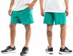 Spodenki męskie adidas All SZN French Terry. Zielone szorty męskie Adidas, m, z bawełny. Za 141.99 zł.