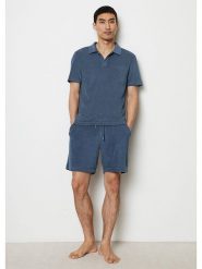Marc O´Polo Bodywear Koszulka polo w kolorze niebieskim rozmiar: XXL. Niebieskie koszulki polo męskie xxl, bez wzorów, bez ramiączek. Za 109.78 zł.