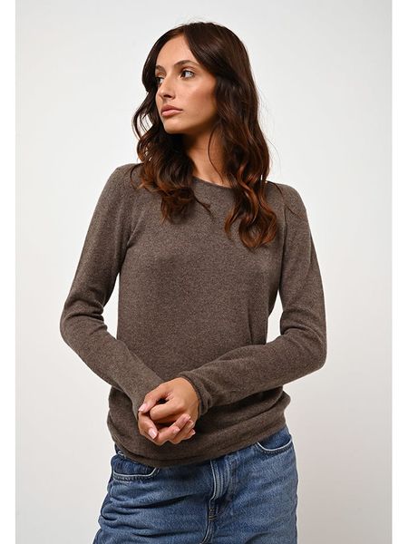 AUTHENTIC CASHMERE Kaszmirowy sweter "Epéna" w kolorze brązowym rozmiar: L. Brązowe swetry klasyczne damskie AUTHENTIC CASHMERE, l, z kaszmiru, bez kołnierzyka. Za 281.10 zł.