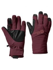 Jack Wolfskin Rękawiczki funkcyjne "Alpspitze Merino" w kolorze czerwonym rozmiar: L. Czerwone rękawiczki damskie Jack Wolfskin, bez wzorów, ze skóry. Za 214.70 zł.