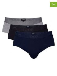 Joop! Bodywear Slipy (3 pary) w kolorze szarym, czarnym i granatowym rozmiar: M. Czarne slipki męskie Joop! Bodywear, bez wzorów. Za 73.45 zł.