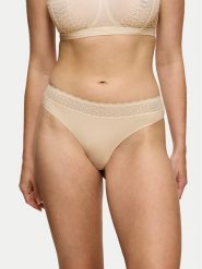 Triumph Stringi Feel Of Modal 10219764 Beżowy. Brązowe stringi damskie Triumph, m, bez wzorów. Za 39.99 zł.