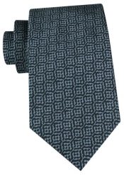 Męski Krawat - Chattier - Granatowy w Geometryczny Wzór. Niebieskie krawaty i muchy męskie Chattier, bez wzorów, z tkaniny, eleganckie. Za 55.00 zł.