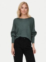 ONLY Sweter Adaline 15226298 Zielony Relaxed Fit. Zielone swetry klasyczne damskie Only, m, z wiskozy, bez kołnierzyka. Za 139.99 zł.