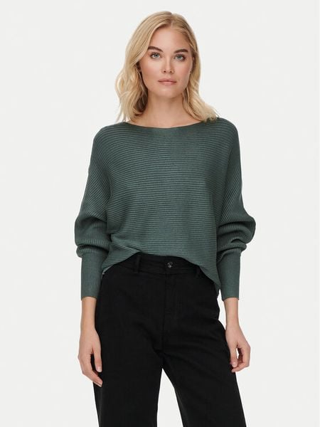 ONLY Sweter Adaline 15226298 Zielony Relaxed Fit. Zielone swetry klasyczne damskie Only, m, z wiskozy, bez kołnierzyka. Za 139.99 zł.