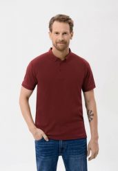 Koszulka polo O-VOLVI. Czerwone koszulki polo męskie Volcano, l, bez wzorów, z bawełny, bez ramiączek. Za 109.99 zł.