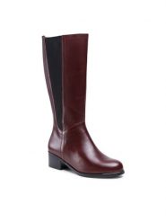 Go Soft Kozaki RST-AUGUSTA-11A Bordowy. Czerwone kozaki damskie GO SOFT, ze skóry, bez obcasa, na słupku. Za 379.99 zł.