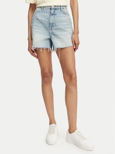 BOSS Szorty jeansowe 50558697 Niebieski jasny Regular Fit. Niebieskie szorty damskie Boss, bez wzorów, z bawełny. Za 399.99 zł.