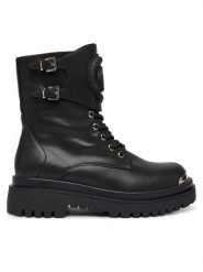 Just Cavalli Trapery 79RA3S92 ZSD48 Czarny. Czarne trapery damskie Just Cavalli, ze skóry, bez obcasa. Za 1,059.00 zł.