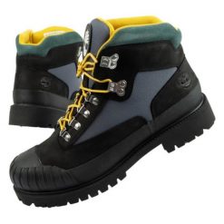 Buty Timberland TB0A5QCZ001 czarne. Czarne buty trekkingowe męskie z gumy, bez zapięcia, trekkingowe. Za 880.17 zł.