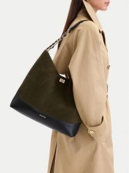 GINO ROSSI Torebka EO-LA321-2424 Khaki. Brązowe torebki klasyczne damskie Gino Rossi, bez wzorów, ze skóry, bez dodatków. Za 479.99 zł.