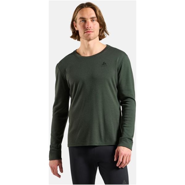 Bielizna termoaktywna z długim rękawem Odlo BL TOP crew neck l/s MERINO 260. Zielona bielizna termoaktywna męska Odlo, l, bez wzorów. W wyprzedaży za 383.98 zł.