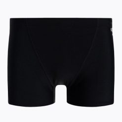 Bokserki kąpielowe męskie Speedo Allover V-Cut. Czarne kąpielówki męskie Speedo, m, bez wzorów, do pływania. Za 89.99 zł.