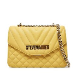 Torebka Steve Madden. Żółte torebki klasyczne damskie Steve Madden, bez wzorów, wizytowe, bez kołnierzyka, bez ramiączek. Za 269.99 zł.
