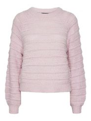 Pieces Sweter w kolorze jasnoróżowym rozmiar: M. Różowe swetry klasyczne damskie Pieces, m, ze splotem, bez kołnierzyka. Za 74.81 zł.