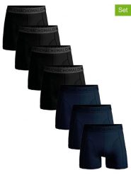 Muchachomalo Bokserki (7 par) w kolorze czarno-granatowym rozmiar: XL. Czarne bokserki męskie Muchachomalo, bez wzorów. Za 217.99 zł.