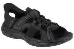 Sandały męskie, Slip-Ins: Revolted SS - Merrick. Czarne sandały męskie Skechers, z materiału, bez zapięcia. Za 279.99 zł.