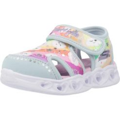 Sandały SKECHERS CUTIE CLOUDS Wielokolorowy. Niebieskie obuwie trekkingowe damskie Skechers, z materiału, bez zapięcia. Za 172.99 zł.