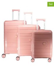 Geographical Norway 3-częściowy zestaw "Savage" w kolorze jasnoróżowym rozmiar: onesize. Różowe walizki Geographical Norway, bez wzorów, z materiału. Za 391.99 zł.