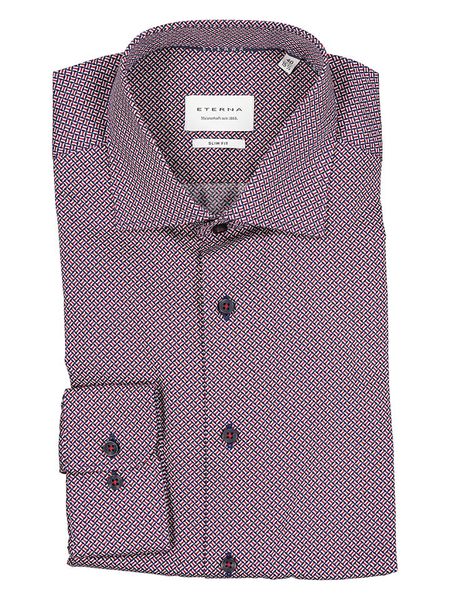 Eterna Koszula - Modern fit - w kolorze różowo-niebieskim rozmiar: 44. Różowe koszule męskie Eterna, bez wzorów, z bawełny, bez kołnierzyka, bez ramiączek. Za 127.05 zł.