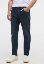 MUSTANG OREGON SLIM K MĘSKIE SPODNIE JEANSOWE DENIM BLUE 1013711 5000 583. Niebieskie spodnie materiałowe męskie Mustang, bez wzorów, z denimu. Za 229.99 zł.