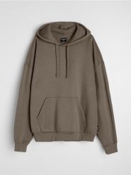 Bluza z kapturem z domieszką bawełny - brązowy. Brązowe bluzy z kapturem męskie Sinsay, l, z bawełny. Za 39.99 zł.