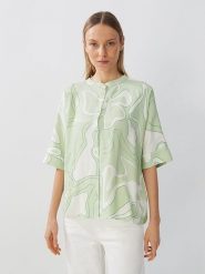 Someday. Bluzka w kolorze zielonym rozmiar: M. Zielone bluzki damskie Someday, m, bez wzorów, z wiskozy, bez kołnierzyka, bez ramiączek. Za 187.99 zł.