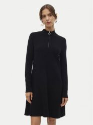 Vero Moda Sukienka dzianinowa Nancy 10309303 Czarny Loose Fit. Czarne sukienki damskie Vero Moda, s, bez wzorów, z dzianiny, bez kołnierzyka, bez ramiączek. Za 129.99 zł.