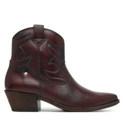 Kowbojki Pikolinos. Brązowe botki damskie Pikolinos, bez obcasa, na słupku, bez zapięcia. Za 539.99 zł.