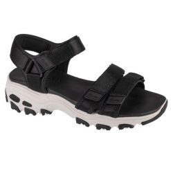 Sandały Kobieta Skechers D´Lites-Fresh Catch czarny. Czarne sandały damskie Skechers, bez wzorów, bez obcasa. Za 279.99 zł.