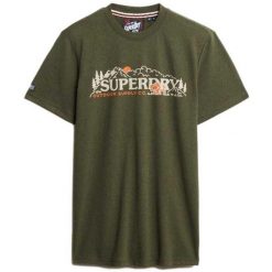 Koszulka Superdry Outdoor Scene. Zielone t-shirty sportowe męskie Superdry., l, z jeansu, bez ramiączek, outdoorowe. Za 150.00 zł.