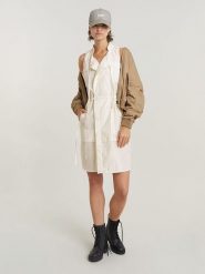 G-Star Sukienka w kolorze białym rozmiar: L. Białe sukienki damskie G-Star, na co dzień, l, bez wzorów, z bawełny, retro, bez kołnierzyka, bez ramiączek, midi, proste. Za 336.61 zł.