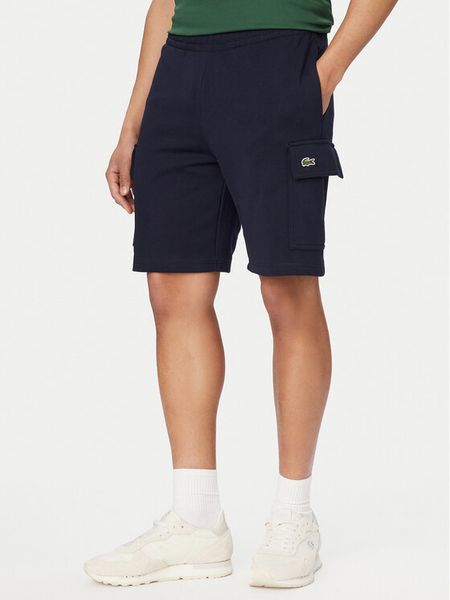 Lacoste Szorty sportowe GH9743 Granatowy Regular Fit. Niebieskie szorty męskie Lacoste, m, z bawełny. Za 339.99 zł.