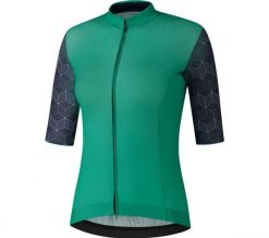 Koszulka z krótkim rękawem W's YURI, zielony. Zielone bluzki sportowe damskie SHIMANO, s, z elastanu, bez kołnierzyka, bez ramiączek. Za 298.80 zł.