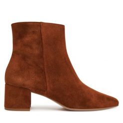 Botki HÖGL. Brązowe botki damskie HÖGL, bez obcasa, na słupku, bez zapięcia. Za 639.99 zł.