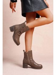 Foreverfolie Botki w kolorze brązowym rozmiar: 36. Brązowe botki damskie Foreverfolie, eleganckie, bez obcasa, bez zapięcia. Za 130.99 zł.