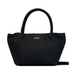 Torebka Tommy Hilfiger. Czarne torebki klasyczne damskie Tommy Hilfiger, bez wzorów, z nylonu, bez dodatków. Za 449.99 zł.