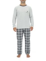 Pierre Cardin Piżama w kolorze szaro-czarnym rozmiar: M. Czarne piżamy męskie Pierre Cardin, m, bez wzorów, bez ramiączek. Za 65.99 zł.