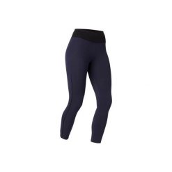 Legginsy Gym & Pilates piping 7/8 510 damskie. Czarne legginsy damskie DOMYOS, l, bez wzorów, z bawełny, na fitness i siłownię. Za 59.99 zł.
