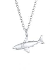 Elli Damski naszyjnik z zawieszką Shark Ocean Summer Trend w pozłacanym srebrze próby 925 Sterling Silver Naszyjniki 1 ct. Szare naszyjniki damskie Elli, na co dzień, pozłacane. Za 293.99 zł.